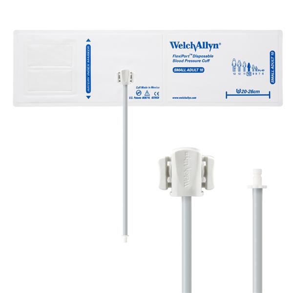 Welch-Allyn Cuff Blood Pressure Flexiport 20-26Cm Sm Adlt Size 10 Arm White/Navy Blue 20/Ca - SOFT-10-1HP
