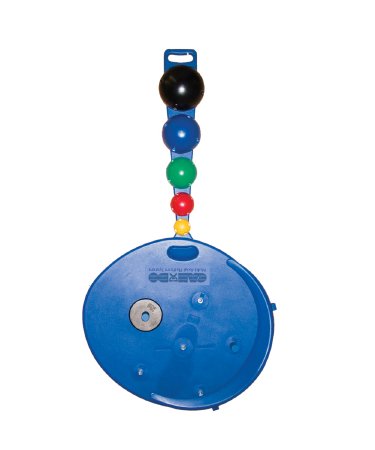Fabrication Enterprises MAPS* Balance Board System Professional Model Balance Board, 5 Ball Set, 2 Weight Rods, 10 Pounds Disk Weights, Wall Storage Rack Blue - 10-1731