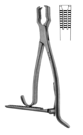 MeisterHand - Bone Holding Forceps Kern 9-1/2 Inch Length Surgical Grade German Stainless Steel NonSterile Ratchet Lock Plier Handle - MH27-4