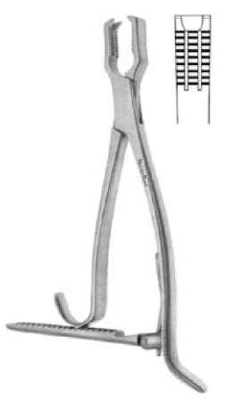 Miltex MeisterHand Bone Holding Forceps Kern 6 Inch Surgical Grade Stainless Steel (German) NonSterile Ratchet Lock Plier Handle - H27-7