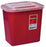 Cardinal Sharps-A-Gator Sharps Container 10-1/4 H X 7 D X 10-1/2 W Inch 2 Gallon Red Sliding Lid - 31142222