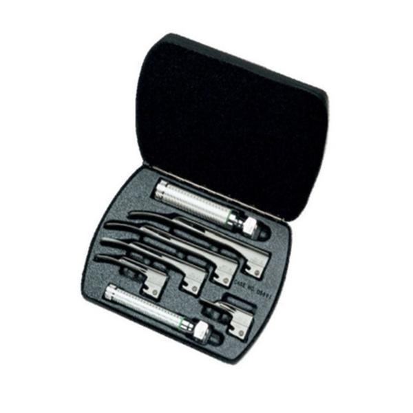 Welch-Allyn Laryngoscope Kit Fiber-Optic Halogen Hpx Macintosh Sizes #1, #2, #3, #4 Ea - 69696