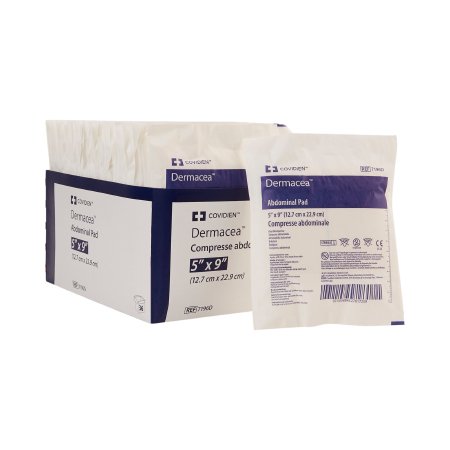 Dermacea - Abdominal Pad Nonwoven Fluff 5 X 9 Inch Rectangle Sterile - 7196D