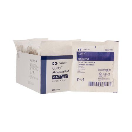 Curity - Abdominal Pad Nonwoven Fluff 7-1/2 X 8 Inch Rectangle Sterile - 9192A