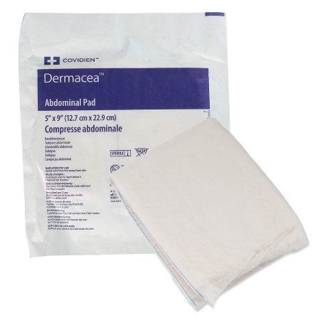 Dermacea - Abdominal Pad Nonwoven Fluff 5 X 9 Inch Rectangle NonSterile - 6196D