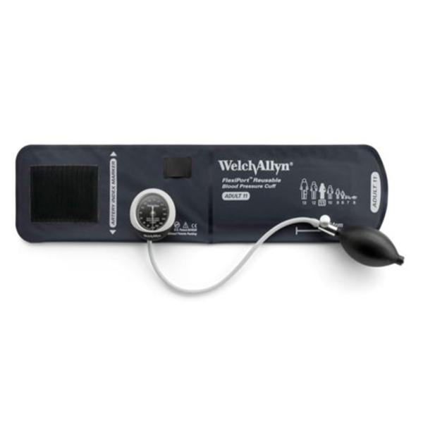Welch-Allyn Sphygmomanometer Aneroid Durashock Silver Series 11 Adlt Arm Dl Dspl Gry/Blk Ea - DS45-11
