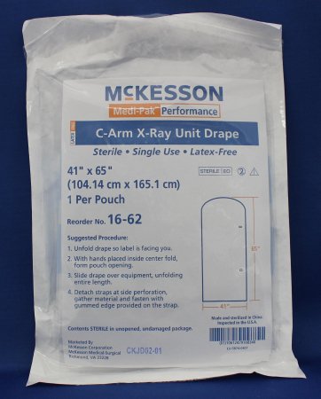 McKesson McKesson Mobile X-Ray Drape 41 X 65 Inch X-Ray or C-Arm Image Intensifiers - 16-62