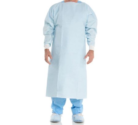 O&M Halyard Inc Chemotherapy Procedure Gown One Size Fits Most Unisex Blue - 69606