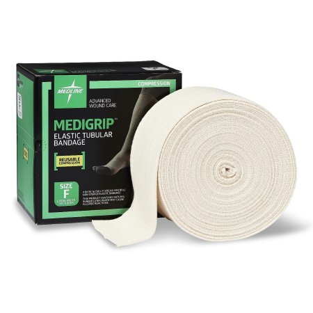 Medigrip - Elastic Tubular Support Bandage 4 Inch X 11 Yard Large Knee / Thigh Standard Compression Pull On Tan Size F NonSterile - Medline - MSC9505