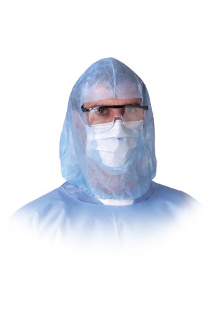 Medline - Head / Beard Cover One Size Fits Most Blue Elastic Closure - NONSH600
