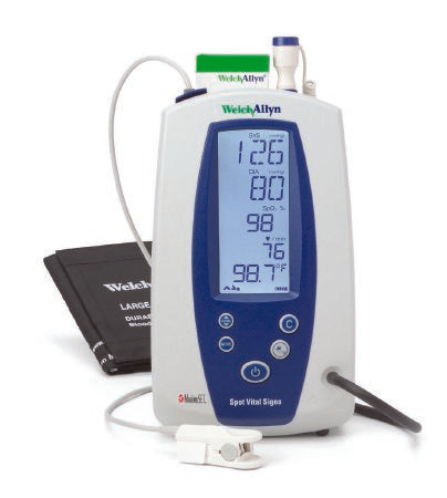 Welch Allyn Spot Vital Signs Devices Vital Signs Monitor Blood Pressure, Nellcor SpO2, Sure Temp Thermometer - 42NTB-E1