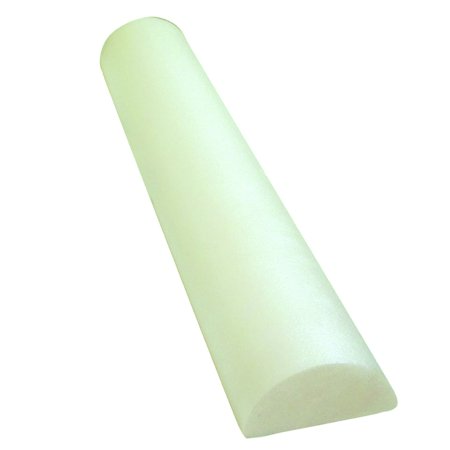 CanDo - Half-Round Therapy Foam Roller White Polyethylene Foam 6 X 36 Inch - 30-2110