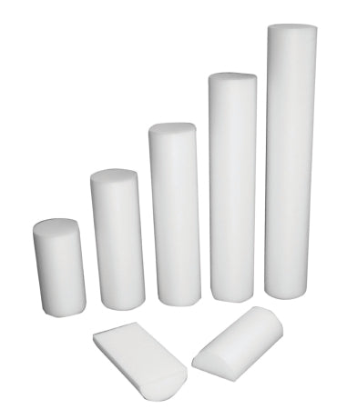 CanDo - Half-Round Therapy Foam Roller White Polyethylene Foam 6 X 12 Inch - 30-2111