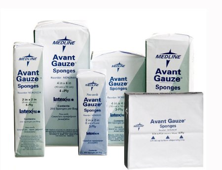 Avant Gauze - Nonwoven Sponge Polyester / Rayon 3-Ply 2 X 2 Inch Square NonSterile - Medline - NON25223