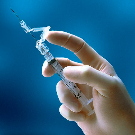 SafetyGlide - Syringe with Hypodermic Needle 3 mL 25 Gauge 1 Inch Regular Wall Sliding Safety Needle - 305924