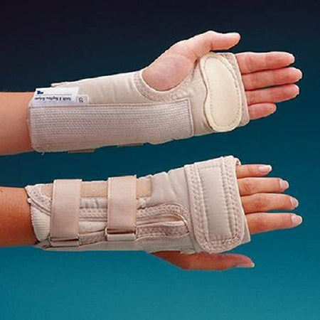Patterson Medical Supply D-Ring Wrist Brace Left Hand Beige Medium - A611L
