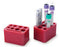 Fisher Scientific - Tube Holder Red, Plastic, 8 Various Circular Holes, 1 Slit - NC9432207