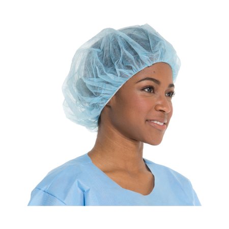 O&M Halyard - Bouffant Cap Large Blue Elastic Closure - 69801