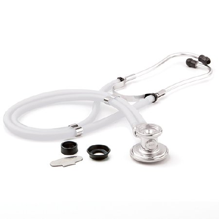 American Diagnostic Corp Adscope Sprague Stethoscope Gray 2-Tube 21 Inch Tube Double Sided Chestpiece - 641FG
