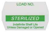 Barkley - Pre-Printed Label Advisory Label White Sterilized Green Sterilization Label - URL-012-G