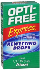 Alcon Opti Free Express Rewetting Drops Contact Lens Solution 0.34 oz. Eye Drops - 65019309