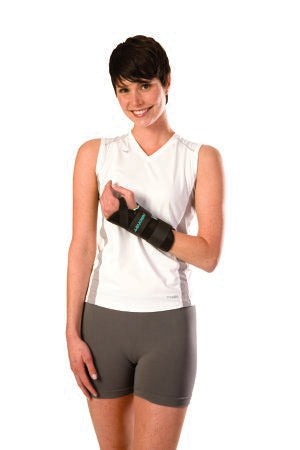 DJO AirCast A2 With Thumb Spica Wrist Brace Nylon / Foam Right Hand Black Small - 05WTSR