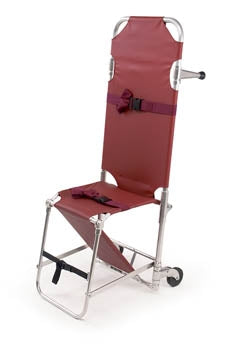 Ferno-Washington Model 107 Stretcher Chair Aluminum Frame 350 lbs. Weight Capacity Without Arm Burgundy - 107714