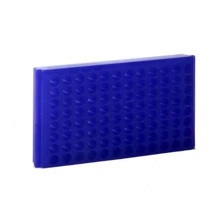 Bio Plas Microcentrifuge Test Tube Rack 96 Place One Side 0.5 mL, Reverse Side 1.5 mL - 2.0 mL Blue - 92