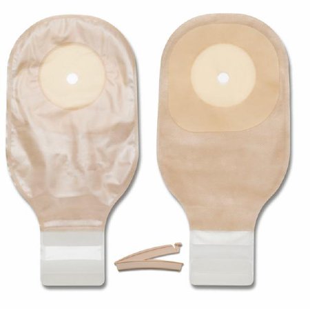 Hollister Premier Ostomy Pouch One-Piece System 12 Inch Length 2-1/2 Inch Stoma Drainable Flat, Trim To Fit - 88401
