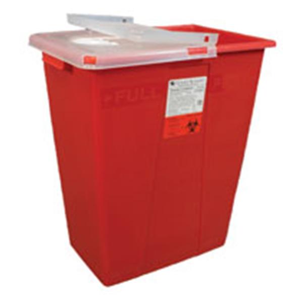 Henry Schein Container Sharps 8Gal Polypropylene Red/Clear Ea, 10 Ea/Ca - 0380-150R-HS