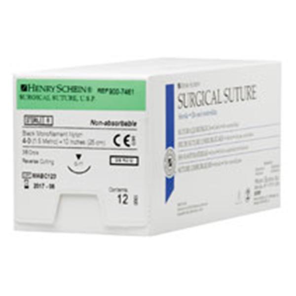 Henry Schein Suture 5-0 Nylon Dscm16 Black 18" Monofilament 12/Bx - 5700458