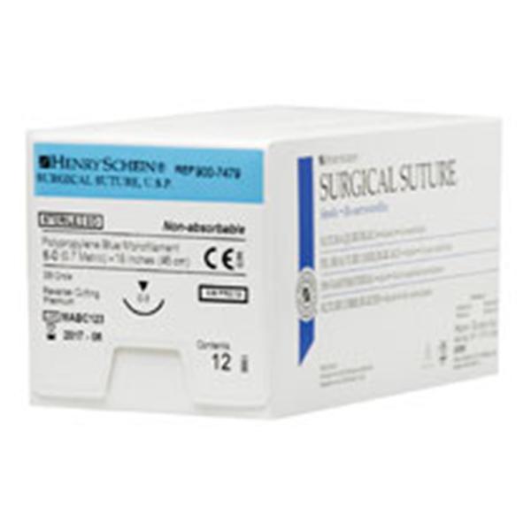 Henry Schein Suture 3-0 Polypropylene Dsm24 Prolene Blue 18" Monofilament 12/Bx - 5700470