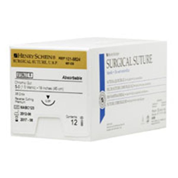 Henry Schein Suture 4-0 Chromic Gut C-3 18" Monofilament 12/Bx - 5700475