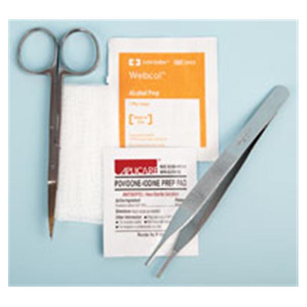 Henry Schein Kit Suture Removal With Scissors/4-3/4" Adson Forceps Stain Lf Each, 50 Ea/Ca - 5700618