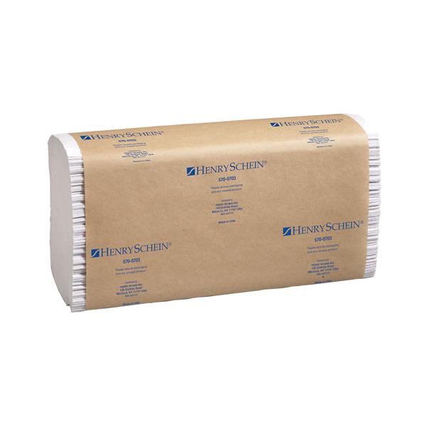 Henry Schein Towel Multifold 1 Ply White 9.5 In X 9.25 In 4000/Ca - 06363-01
