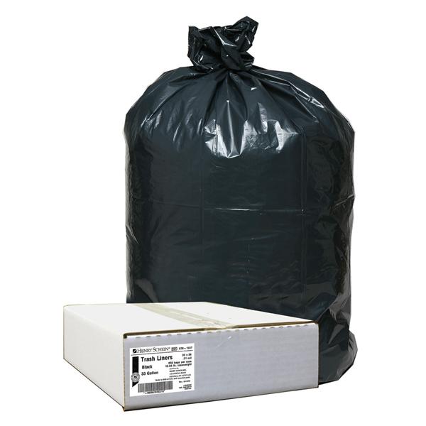 Henry Schein Bag Trash 33Gal Low Density Plastic 0.51Mil Bulk 33X39" Black 250/Ca - 5701337
