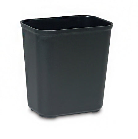 Saalfeld Redistribution Rubbermaid Commercial Products Fire-Resistant Trash Can 28 Quart Rectangular Black Thermoset Polyester Open Top - FG254300BLA