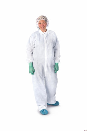 Medline - Coverall 3X-Large White Disposable NonSterile - NONCV150XXXL