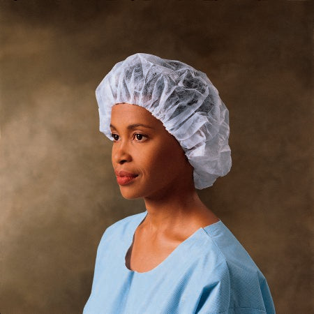 O&M Halyard Inc Bouffant Cap Large Blue Elastic - 69801