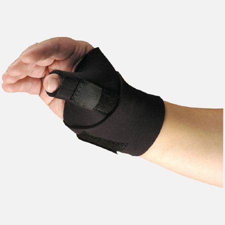 Modabber - Thumb Brace Adult Regular Hook and Loop Strap Closure Left or Right Hand Black - 5803-BLK
