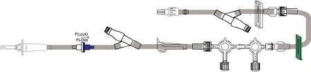 ICU Medical Administration Set 15 Drops / mL Drip Rate 126 Inch Tubing 2 Ports - B9900-662