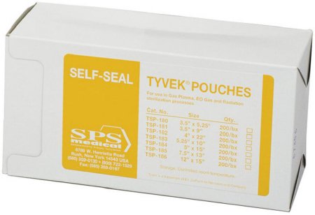 Tyvek - Sterilization Pouch Ethylene Oxide (EO) Gas / Gas Plasma 3-1/2 X 5-1/4 Inch Transparent Self Seal Material - TSP-180