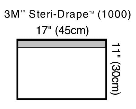 3M Steri-Drape - General Purpose Drape Small Towel Drape 17 W X 11 L Inch Sterile - 1000