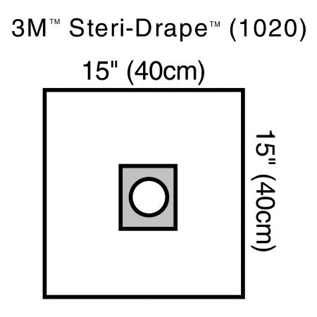 3M Steri-Drape - EENT Drape Small Drape with Aperture 15 W X 15 L Inch Sterile - 1020