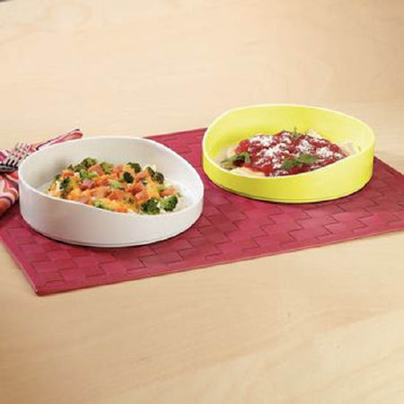 Patterson Medical Supply Hi-Lo Dish White Reusable Melamine Plastic 7-1/4 Inch Diameter - 1429