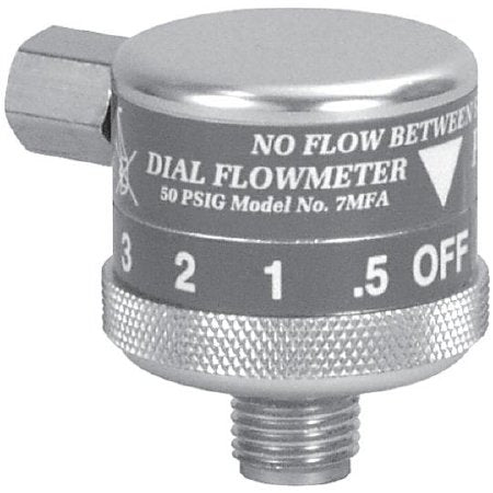 Precision Medical Precision Medical Oxygen Flowmeter Dial 0 - 25 LPM 1/8 Inch NPT Female Connector - 7MFA1101