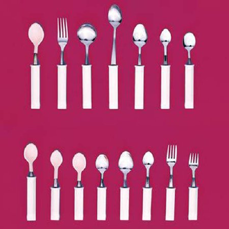 Patterson Medical Supply Soup Spoon General Purpose White Stainless Steel, Plastisol Coated - 1186
