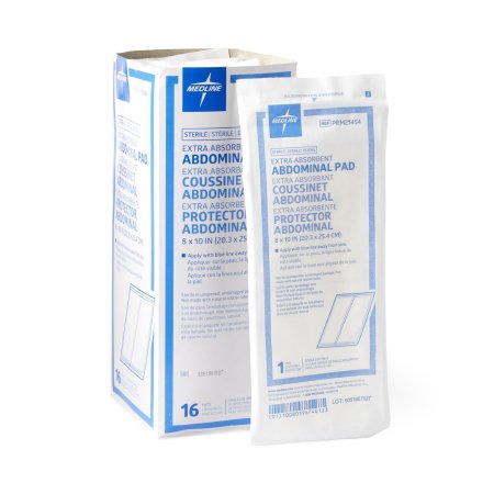 Caring - Abdominal Pad Cellulose 8 X 10 Inch Rectangle NonSterile - PRM21454