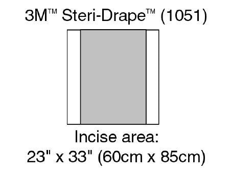 3M Steri-Drape - Surgical Drape X-Large Incise Drape 23 W X 33 L Inch Sterile - 1051