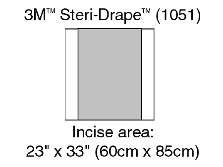3M Steri-Drape Surgical Drape X-Large Incise Drape 23 W X 33 L Inch Sterile - 1051